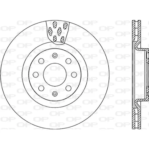 Brzdový kotúč OPEN PARTS BDA2259.20