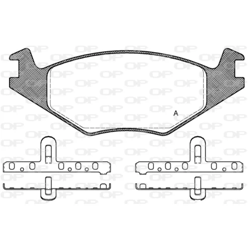 Sada brzdových platničiek kotúčovej brzdy OPEN PARTS BPA0171.20
