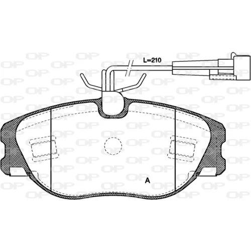Sada brzdových platničiek kotúčovej brzdy OPEN PARTS BPA0305.72