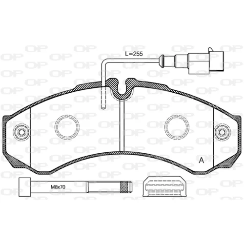 Sada brzdových platničiek kotúčovej brzdy OPEN PARTS BPA0651.32
