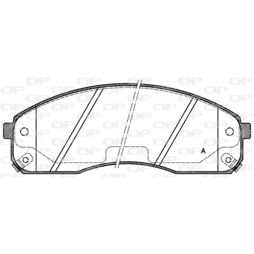 Sada brzdových platničiek kotúčovej brzdy OPEN PARTS BPA0821.02