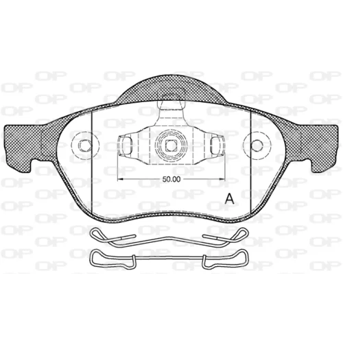 Sada brzdových platničiek kotúčovej brzdy OPEN PARTS BPA0962.10