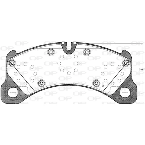 Sada brzdových platničiek kotúčovej brzdy OPEN PARTS BPA1345.50