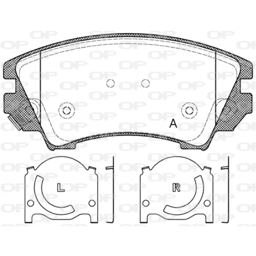 Sada brzdových platničiek kotúčovej brzdy OPEN PARTS BPA1375.12