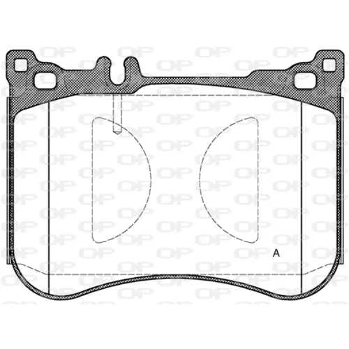 Sada brzdových platničiek kotúčovej brzdy OPEN PARTS BPA1534.00