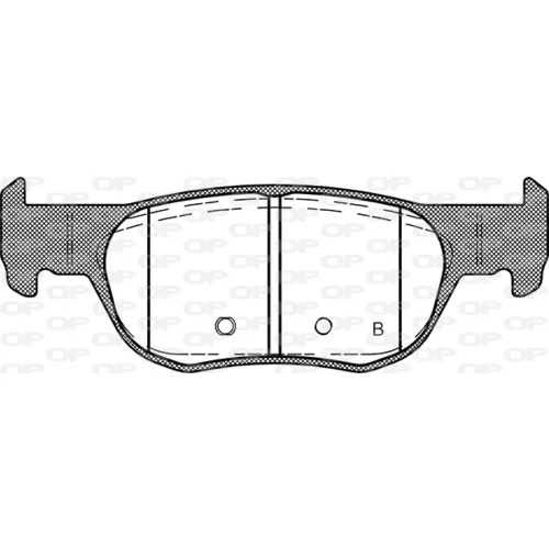 Sada brzdových platničiek kotúčovej brzdy BPA1869.02 (OPEN PARTS) - obr. 1