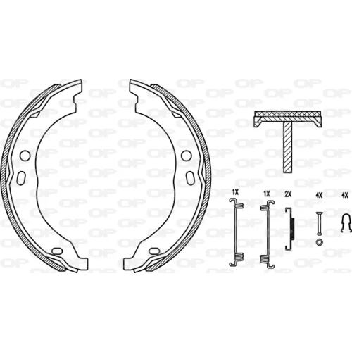 Sada brzdových čeľustí OPEN PARTS BSA2221.00