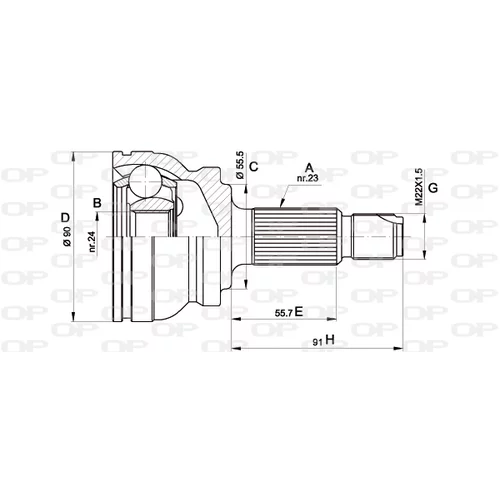Sada kĺbov hnacieho hriadeľa OPEN PARTS CVJ5106.10