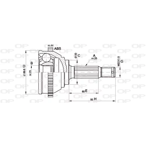 Sada kĺbov hnacieho hriadeľa OPEN PARTS CVJ5357.10