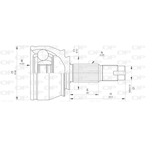 Sada kĺbov hnacieho hriadeľa OPEN PARTS CVJ5651.10