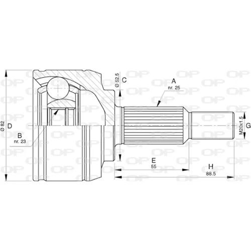 Sada kĺbov hnacieho hriadeľa OPEN PARTS CVJ5765.10