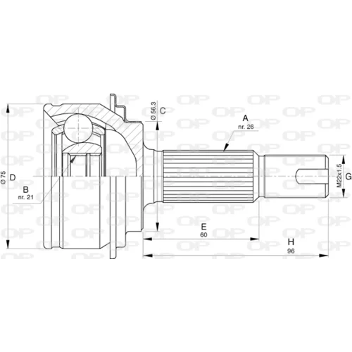 Sada kĺbov hnacieho hriadeľa OPEN PARTS CVJ5771.10