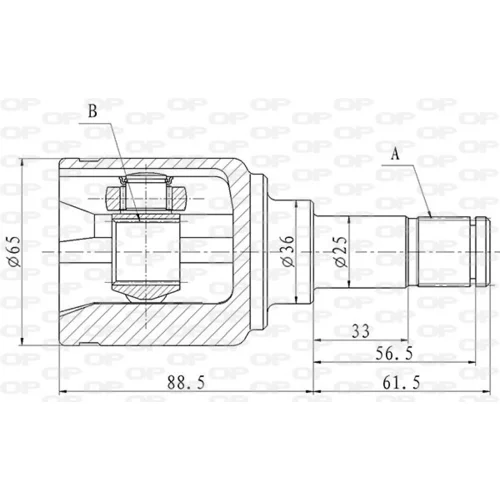Sada kĺbov hnacieho hriadeľa OPEN PARTS CVJ5853.20