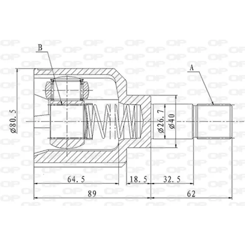 Sada kĺbov hnacieho hriadeľa OPEN PARTS CVJ5864.20