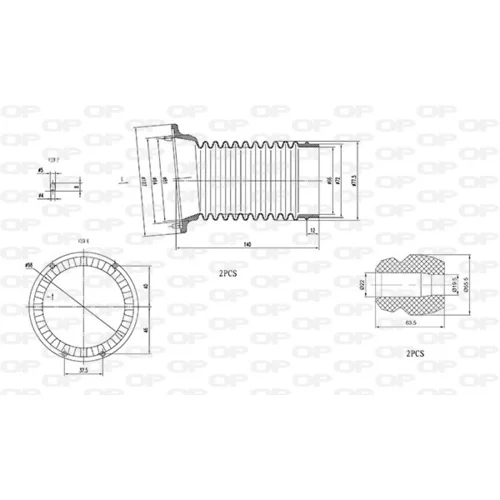 Ochranná sada tlmiča proti prachu OPEN PARTS DCK5007.04