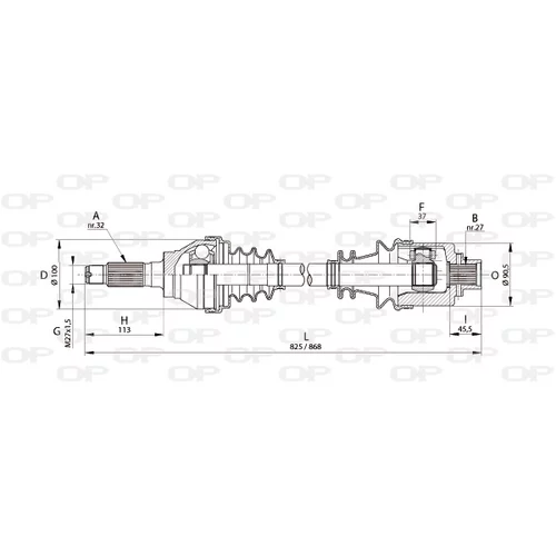 Hnací hriadeľ OPEN PARTS DRS6169.00