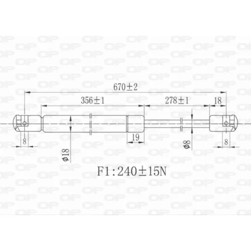 Plynová vzpera, kapota motora OPEN PARTS GSR6390.00