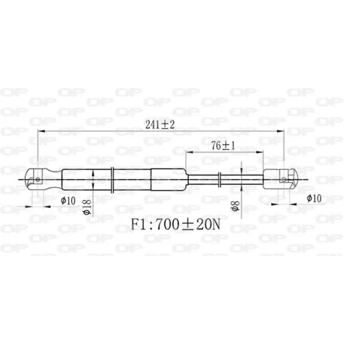 Plynová vzpera, kapota motora OPEN PARTS GSR6525.00