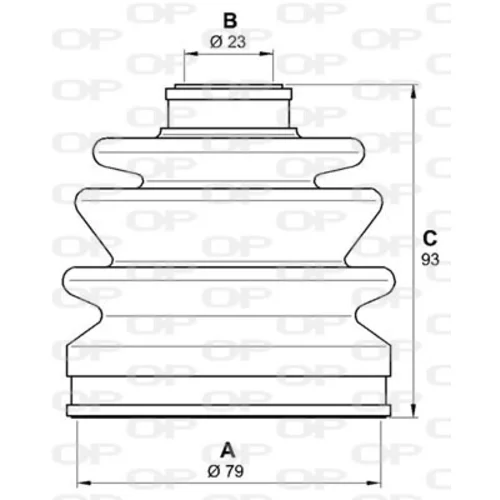 Manžeta hnacieho hriadeľa - opravná sada SJK7038.00 (OPEN PARTS) - obr. 1
