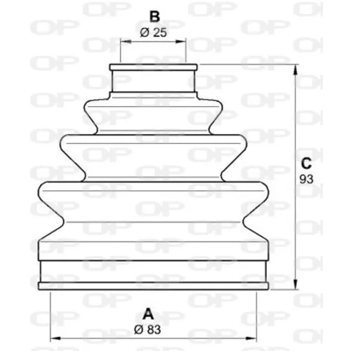 Manžeta hnacieho hriadeľa - opravná sada SJK7099.00 (OPEN PARTS) - obr. 1