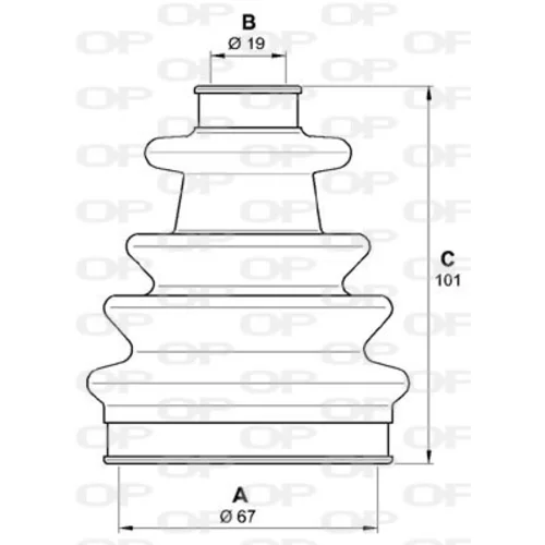 Manžeta hnacieho hriadeľa - opravná sada SJK7131.00 (OPEN PARTS) - obr. 1