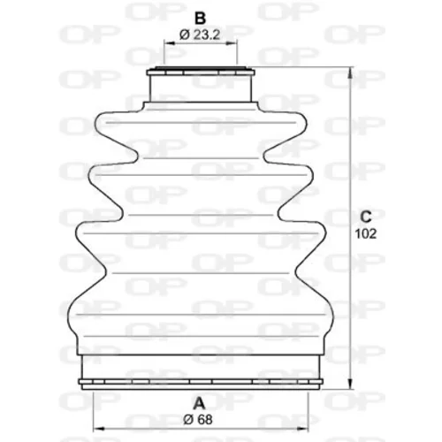 Manžeta hnacieho hriadeľa - opravná sada SJK7220.00 (OPEN PARTS) - obr. 1