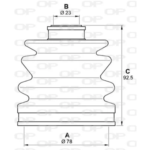Manžeta hnacieho hriadeľa - opravná sada SJK7246.00 (OPEN PARTS) - obr. 1