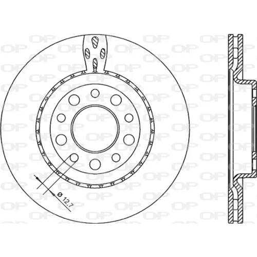 Brzdový kotúč OPEN PARTS BDR2255.20