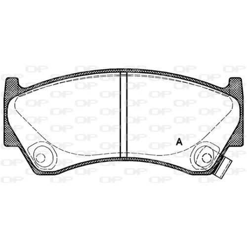 Sada brzdových platničiek kotúčovej brzdy OPEN PARTS BPA0592.02