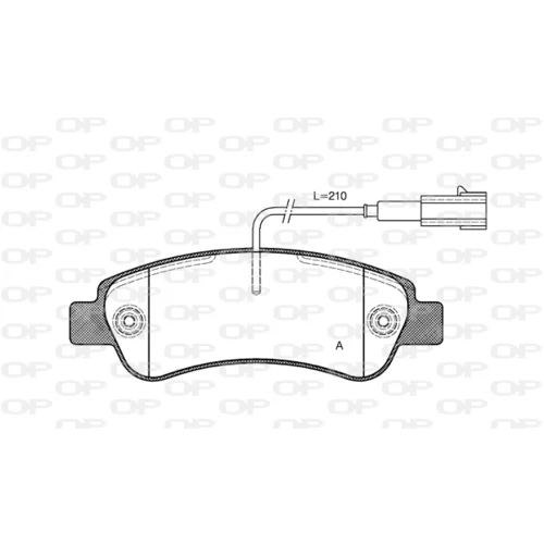 Sada brzdových platničiek kotúčovej brzdy OPEN PARTS BPA1238.02
