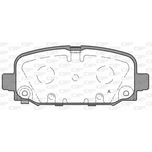 Sada brzdových platničiek kotúčovej brzdy OPEN PARTS BPA1796.02
