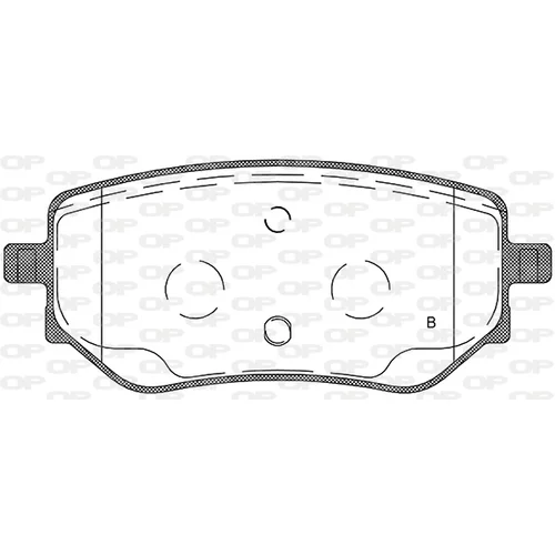 Sada brzdových platničiek kotúčovej brzdy BPA1802.02 (OPEN PARTS) - obr. 1
