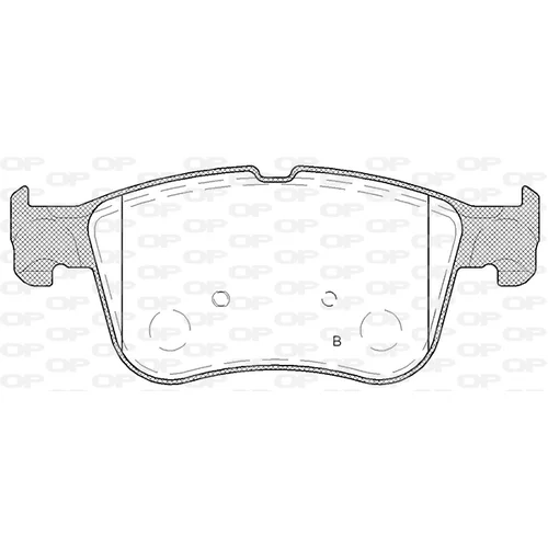 Sada brzdových platničiek kotúčovej brzdy BPA1808.12 (OPEN PARTS) - obr. 1