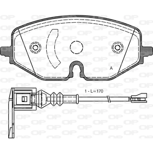 Sada brzdových platničiek kotúčovej brzdy OPEN PARTS BPA1906.01