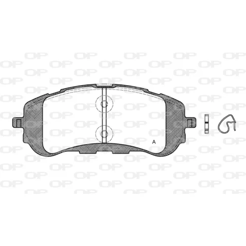 Sada brzdových platničiek kotúčovej brzdy OPEN PARTS BPE1559.00