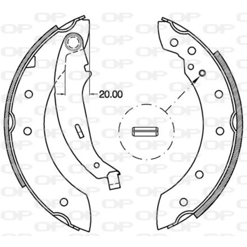 Sada brzdových čeľustí OPEN PARTS BSA2111.00