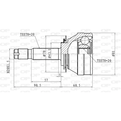 Sada kĺbov hnacieho hriadeľa OPEN PARTS CVJ5001.10