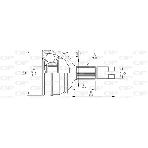 Sada kĺbov hnacieho hriadeľa OPEN PARTS CVJ5224.10