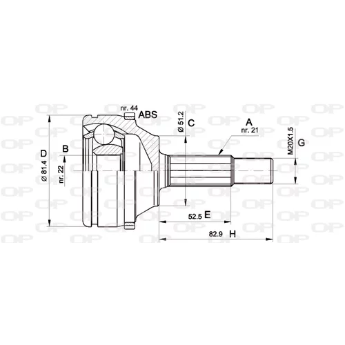 Sada kĺbov hnacieho hriadeľa OPEN PARTS CVJ5306.10