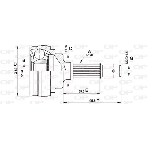 Sada kĺbov hnacieho hriadeľa CVJ5336.10 (OPEN PARTS)