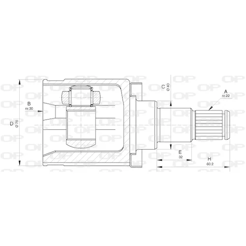 Sada kĺbov hnacieho hriadeľa OPEN PARTS CVJ5634.20