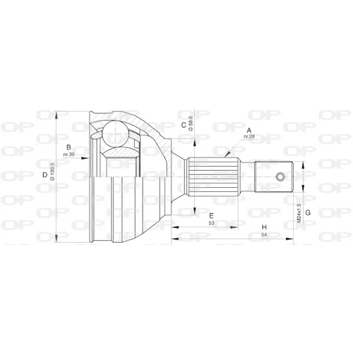 Sada kĺbov hnacieho hriadeľa OPEN PARTS CVJ5653.10