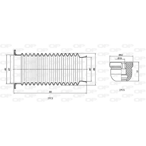 Ochranná sada tlmiča proti prachu OPEN PARTS DCK5026.04