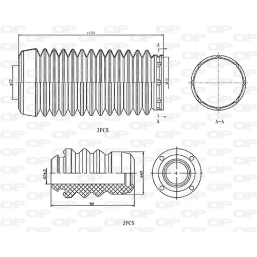 Ochranná sada tlmiča proti prachu OPEN PARTS DCK5046.04