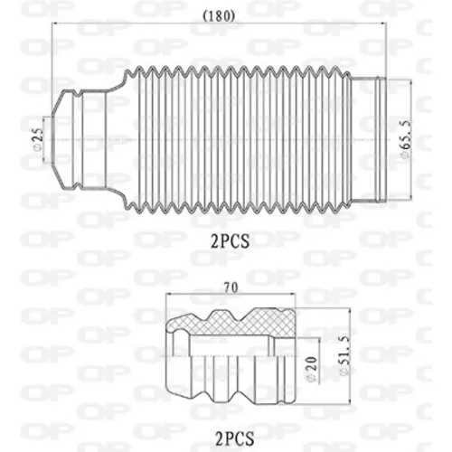 Ochranná sada tlmiča proti prachu OPEN PARTS DCK5092.04