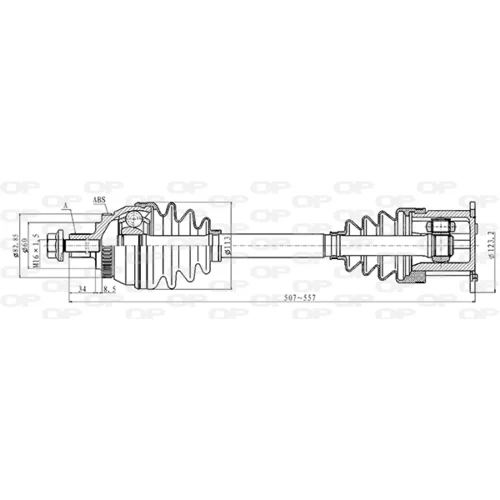 Hnací hriadeľ OPEN PARTS DRS6502.00