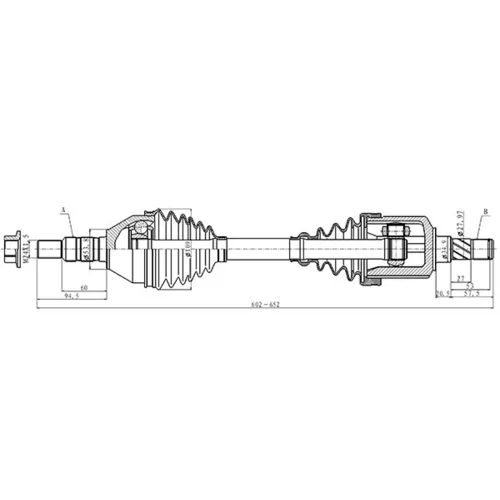 Hnací hriadeľ OPEN PARTS DRS6503.00