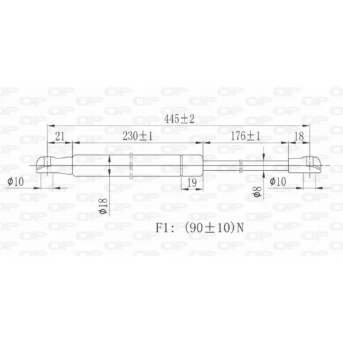 Pneumatická pružina, Batožinový/nákladný priestor GSR6058.00 (OPEN PARTS) - obr. 1