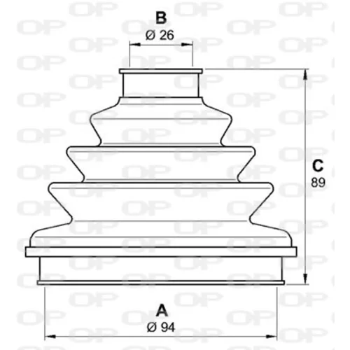Manžeta hnacieho hriadeľa - opravná sada SJK7089.00 (OPEN PARTS) - obr. 1