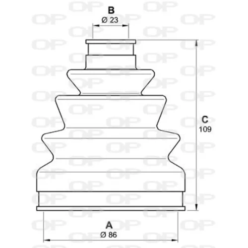 Manžeta hnacieho hriadeľa - opravná sada SJK7238.00 (OPEN PARTS) - obr. 1